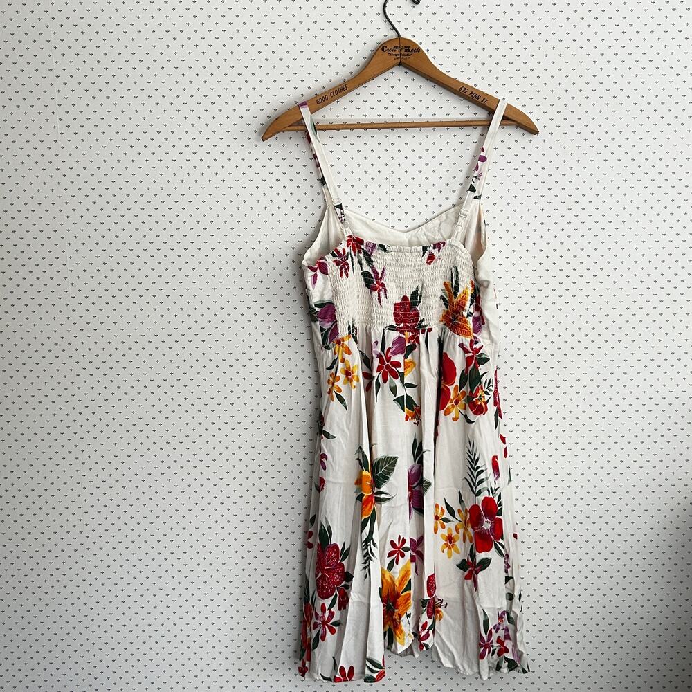 Old Navy Smock Slip Babydoll Floral Dress M Travel Resort Cruise 90s Y2K - Picture 2 of 4